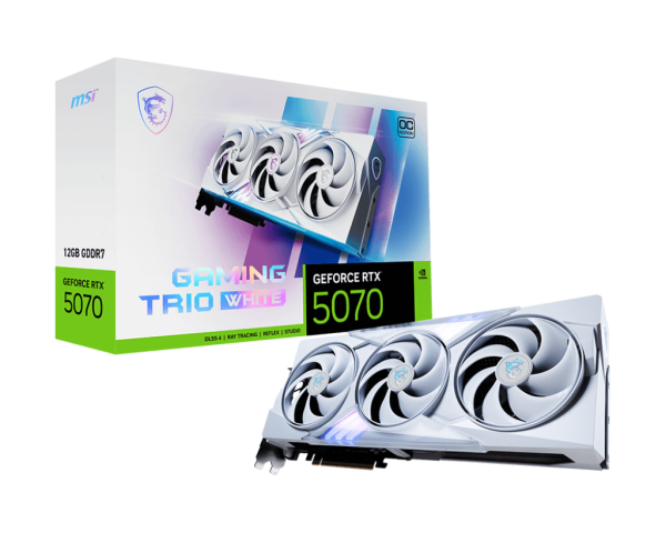 Card màn hình MSI GeForce RTX 5070 12GB GAMING TRIO OC WHITE