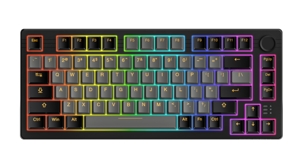 Bàn phím cơ DareU EK75 Pro Triple Mode Black Golden FIREFLY SWITCH