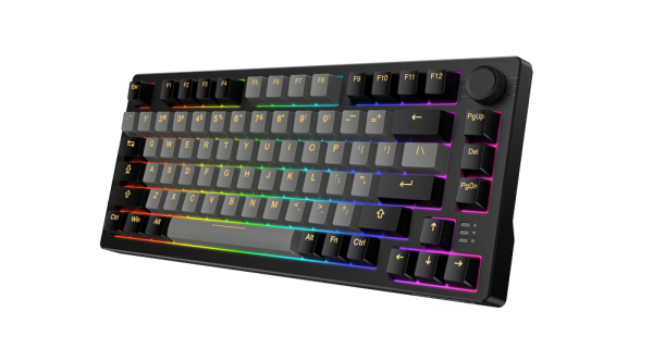 Bàn phím cơ DareU EK75 Pro Triple Mode Black Golden FIREFLY SWITCH