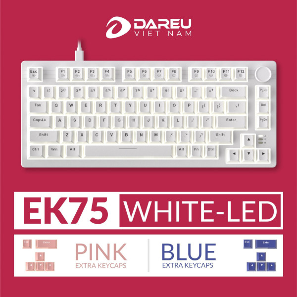 BÀN PHÍM CƠ DAREU EK75 FULL WHITE _DREAM SWITCH