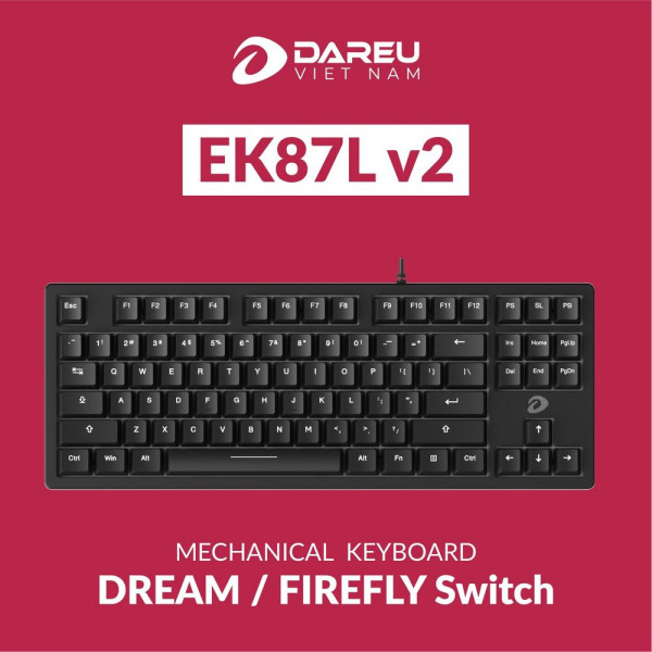 Bàn phím cơ DareU EK87L V2 (DREAM / FIREFLY switch – NO LED)