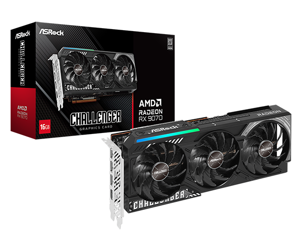 Card màn hình ASROCK AMD Radeon RX 9070 Challenger 16GB