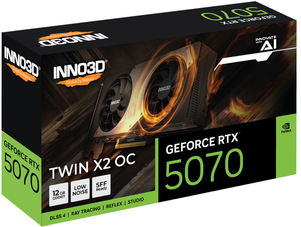 Card màn hình INNO3D GeForce RTX 5070 TWIN X2 OC 12GB GDDR7