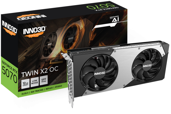 Card màn hình INNO3D GeForce RTX 5070 TWIN X2 OC 12GB GDDR7