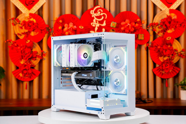 PC AMD GAMING PRO RYZEN 5 7500F - RTX 5070 12GB OC WHITE (All NEW - Bảo hành 36 tháng)