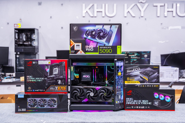 PC AMD GAMING SUPER LUXURY RYZEN 9 9950X3D - RTX 5090 32GB OC Edition  (All NEW - Bảo hành 36 tháng)