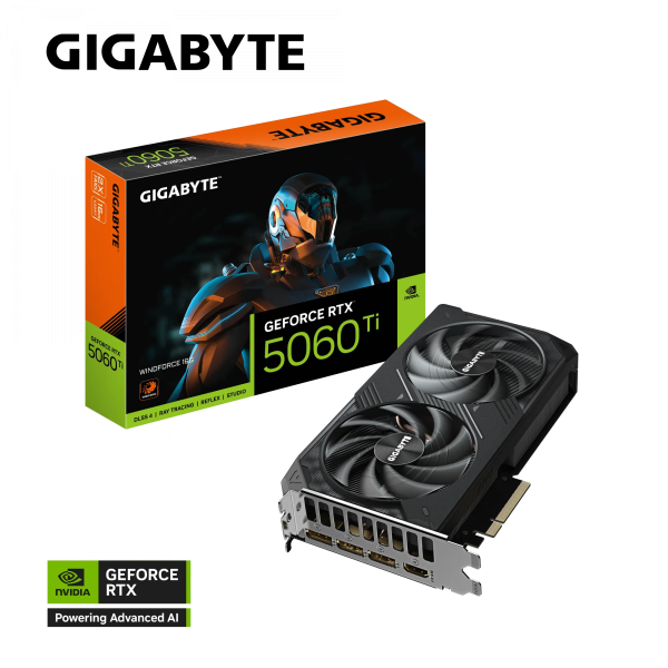 Card màn hình GIGABYTE GeForce RTX 5060 Ti WINDFORCE 16GB