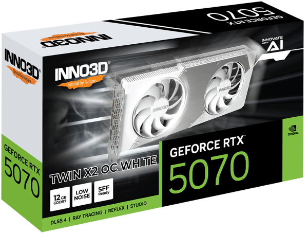 Card màn hình INNO3D GEFORCE RTX 5070 TWIN X2 OC 12GB WHITE