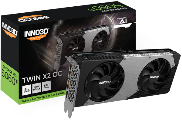 Card màn hình INNO3D GeForce RTX 5060 Ti 8GB Twin X2 OC