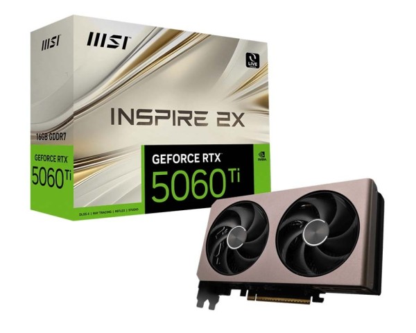 Card màn hình MSI GeForce RTX 5060 Ti 16G INSPIRE 2X