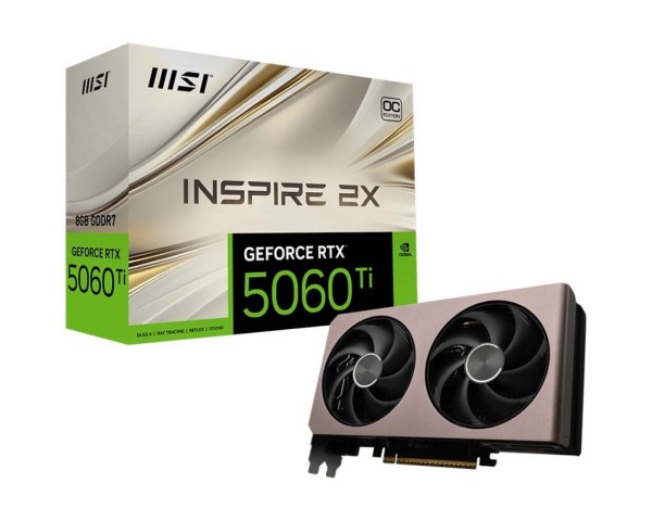 Card màn hình MSI GeForce RTX 5060 Ti 8G INSPIRE 2X OC
