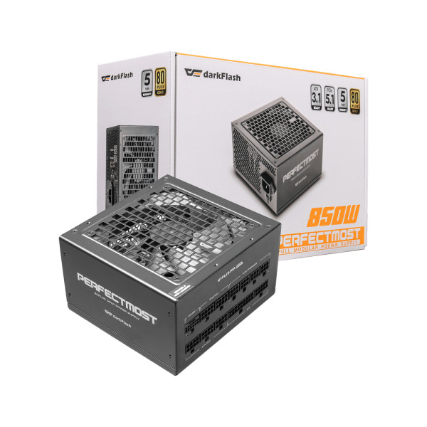 Nguồn máy tính Darkflash PMT850 850W ( ATX3.1 & PCIe 5.1, 80 Plus Gold, Full Modular )