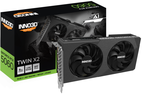 Card màn hình INNO3D GeForce RTX 5060 8GB TWIN X2