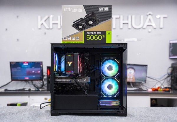 PC AMD GAMING 4K PRO Ryzen 5 8400F - RTX 5060 Ti 16GB BLACK (ALL NEW - Bảo hành 36 tháng)
