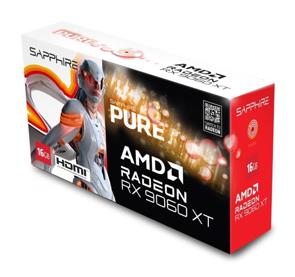 Card màn hình SAPPHIRE PURE AMD RADEON RX 9060 XT GAMING OC 16GB