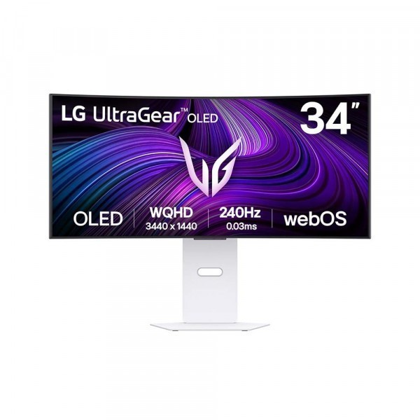 Màn Hình Gaming LG UltraGear 34GX90SA-W (34 Inch/ OLED/ WQHD/ 240Hz/ 0.03ms/webOS/cong)