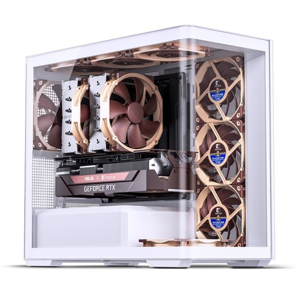 Vỏ case JONSBO D300 WHITE (mATX/Mid Tower/Màu Trắng /Kính Cong)