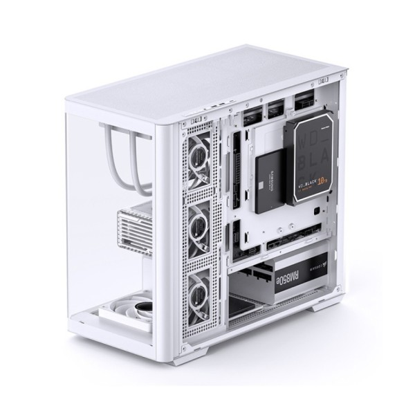 Vỏ case JONSBO D300 WHITE (mATX/Mid Tower/Màu Trắng /Kính Cong)