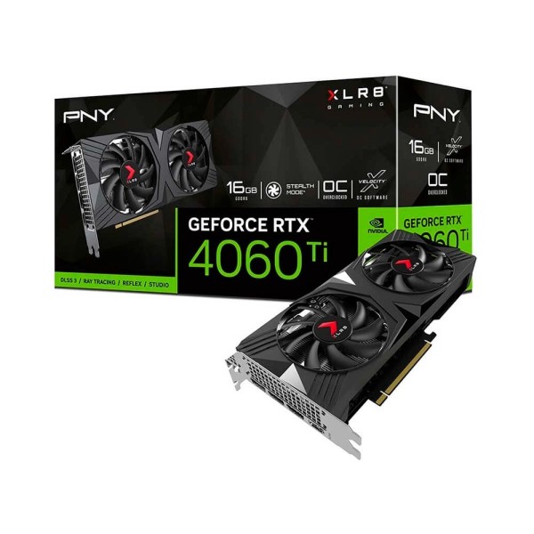 Card màn hình PNY GeForce RTX 4060 Ti 16GB XLR8 Gaming VERTO Dual Fan