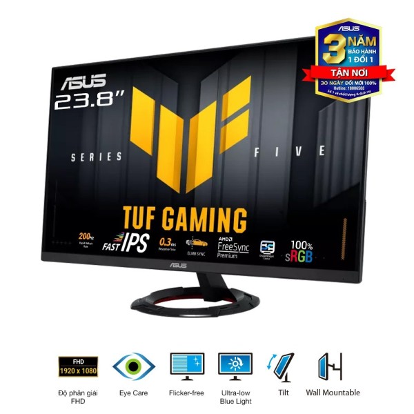 Màn hình Gaming ASUS TUF VG249Q5R (23.8 inch - IPS - FHD - 200Hz - 0.3ms - Speaker )