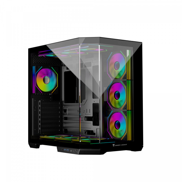 VỎ CASE JUNGLE LEOPARD AS-01 BLACK - No Fan (ATX/ Màu Đen)
