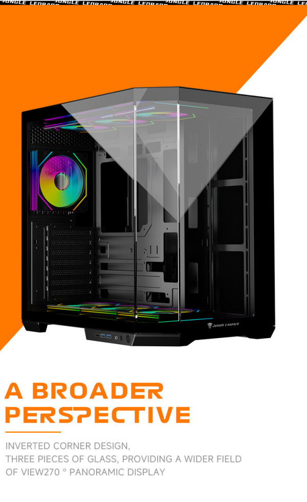 VỎ CASE JUNGLE LEOPARD AS-01 BLACK - No Fan (ATX/ Màu Đen)
