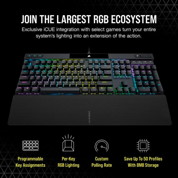Bàn phím game Corsair K70 RGB Pro Red sw (USB)