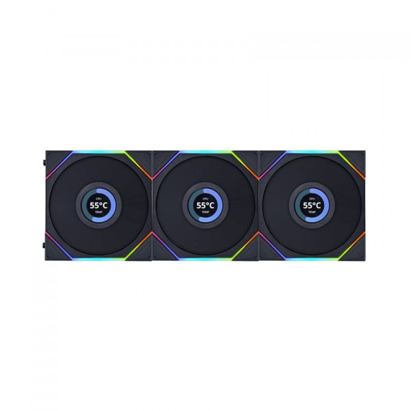 Fan LIAN LI TL120 LCD Triple pack Black - 12TLLCD3B (Màn hình LCD/Led vô cực)
