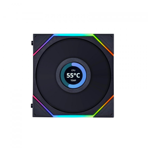 Fan LIAN LI TL120 LCD Triple pack black reverse - 12RTLLCD3B (Màn hình LCD/Led vô cực/đảo chiều)
