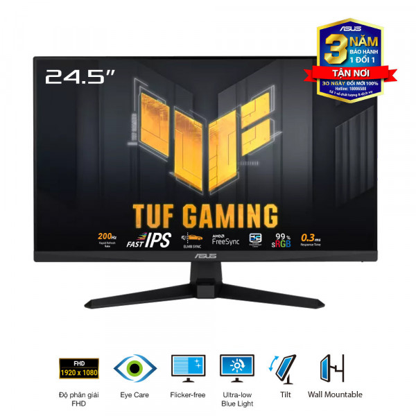 Màn Hình Gaming ASUS TUF Gaming VG259Q5A (24.5 inch - IPS - FHD - 200Hz - 1ms)
