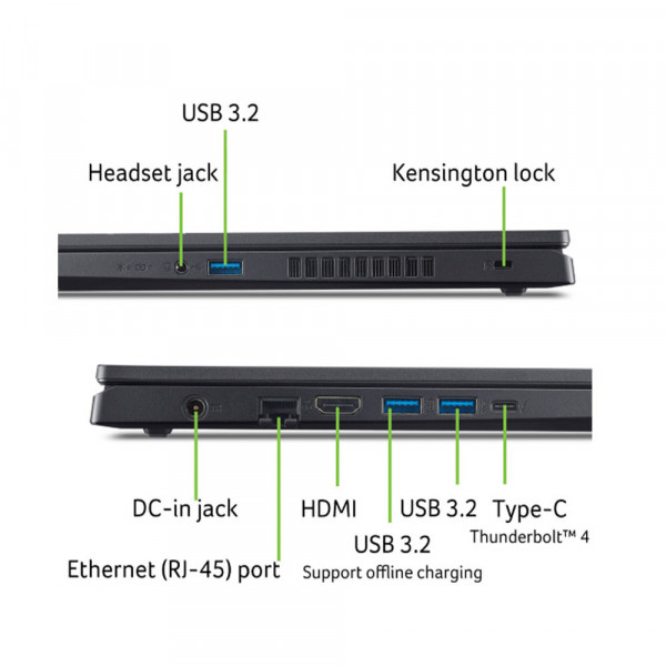 Laptop Gaming Acer Nitro V ANV15-51-55CA NH.QN8SV.004 (Intel Core i5-13420H | RTX 4050 6GB | 16GB | 512GB | 15.6 inch FHD 144Hz | Win 11 | Đen)
