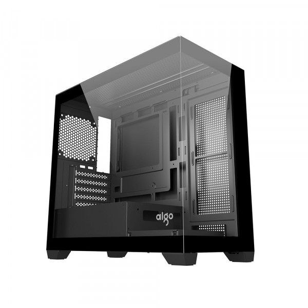 VỎ CASE AIGO C218M BLACK ( MATX, Màu Đen, Case Bể Cá)

